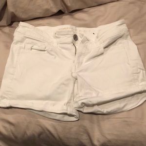 American Eagle high-waisted denim shorts.